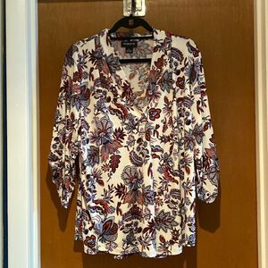 Liz Claiborne 3/4 sleeve blouse size XL  Beautiful